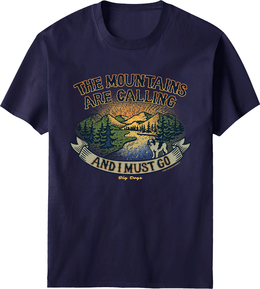 新品　COG THE BIG SMOKE ラガーシャツ バーガンディ/ネイビー Mountains Are Calling T-shirt – Big Dogs