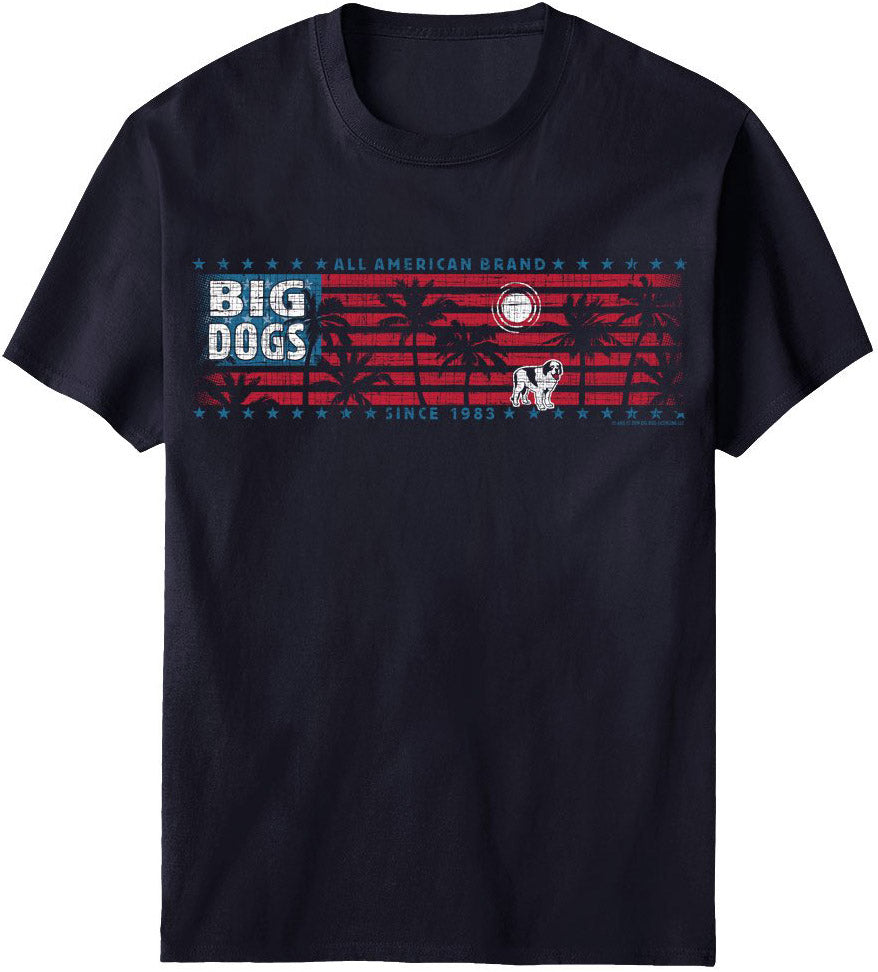 Tropical Stars & Stripes Chest Stripe T-Shirt – Big Dogs