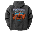 Refuse to Grow Up Full Zip Graphic Hoodie