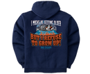 Refuse to Grow Up Full Zip Graphic Hoodie