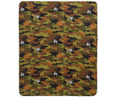 Camo Polar Dogs Throw Blanket