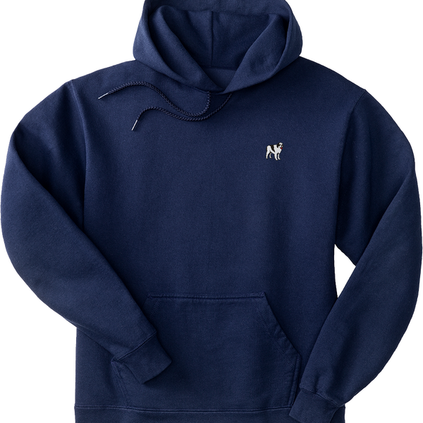 Ennoy BORDER HOODIE SWEAT （NAVY） XL Heavyweight Pullover Hoodie - Midnight Navy | 9307 | NLA