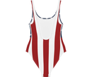 Dogs and Stripes One-Piece Swimsuit