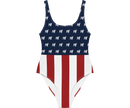 Dogs and Stripes One-Piece Swimsuit