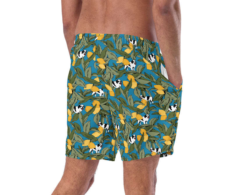 Lemon Dogs swim trunks