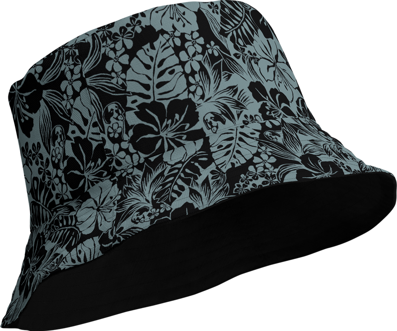 Tonal Hibiscus Reversible Bucket Hat