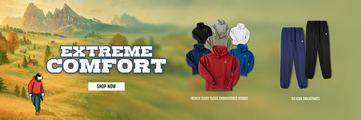Extreme Comfort. French Terry Fleece Embroidered Hoodie. Save now