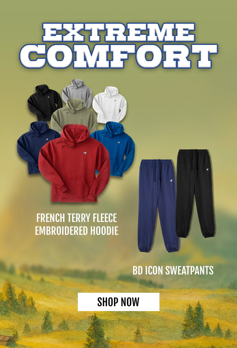 Extreme Comfort. French Terry Fleece Embroidered Hoodie. Save now