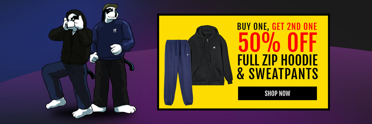 Buy One, get 2nd one 50% off full zip hoodie & Sweatpants