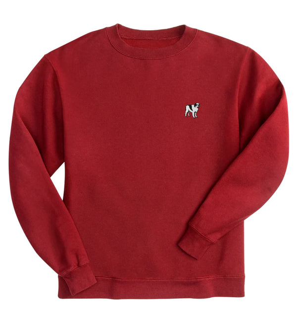 French Terry Fleece Embroidered Crew