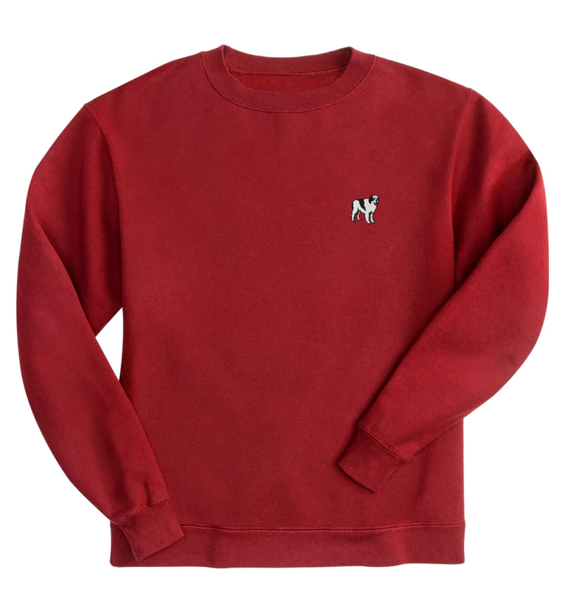 French Terry Fleece Embroidered Crew