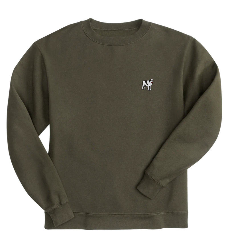 French Terry Fleece Embroidered Crew