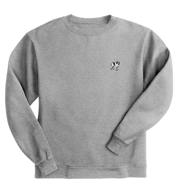 French Terry Fleece Embroidered Crew
