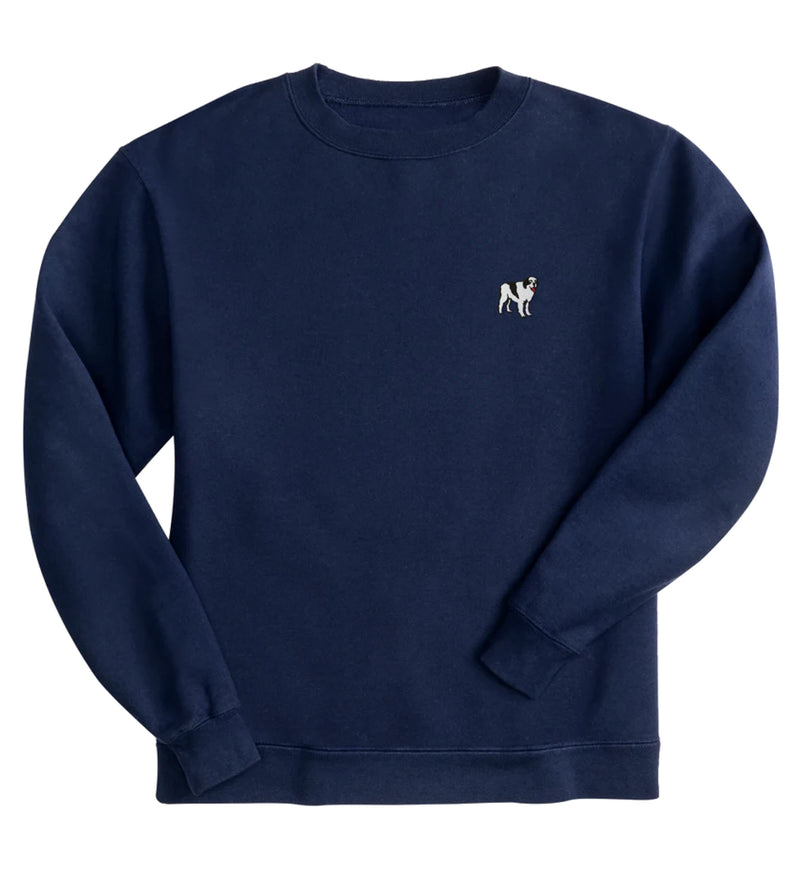 French Terry Fleece Embroidered Crew