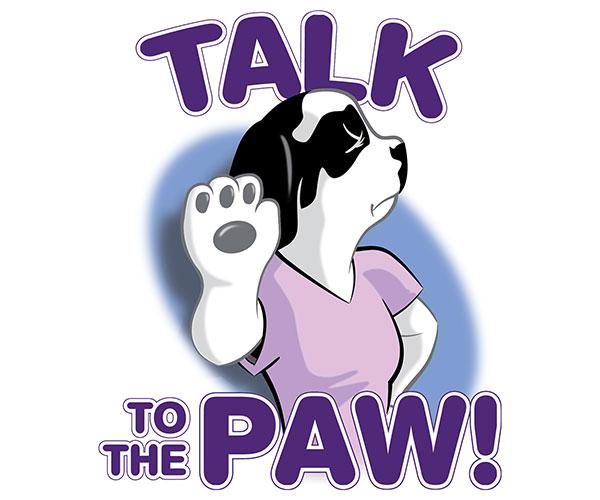 Talk To The Paw Front T-Shirt