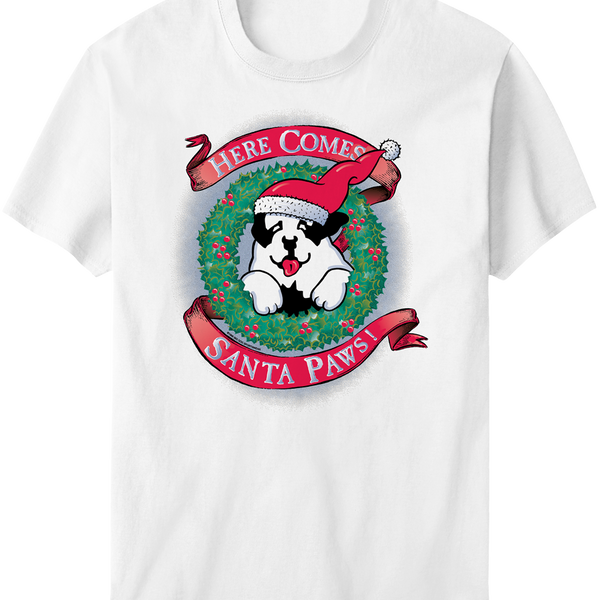 Here Comes Santa Paws T Shirt
