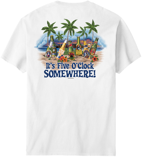 Five O Clock Somewhere Beach T-Shirt