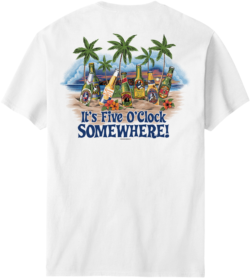 Five O Clock Somewhere Beach T-Shirt