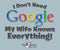 I Don't Need Google T-Shirt