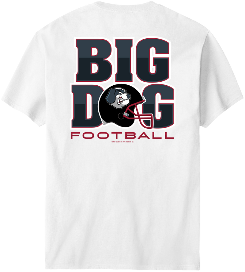 Big Dog Football Helmet T-Shirt