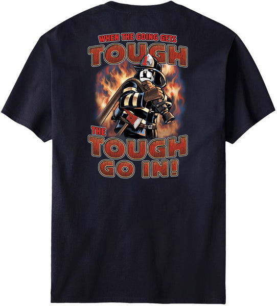 メンズ BURNING SHO grunge fireman long T-shirts