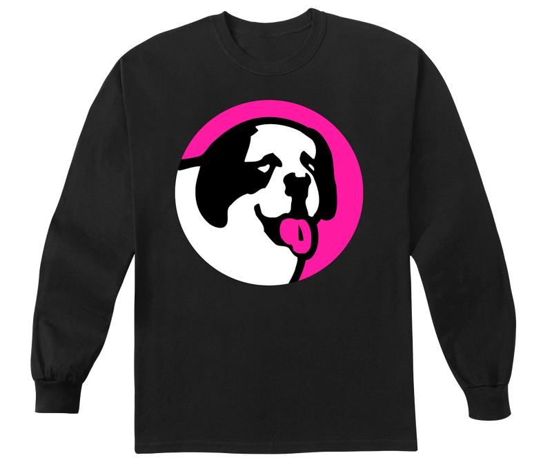 Circle Logo Neon Pink Long Sleeve T-shirt