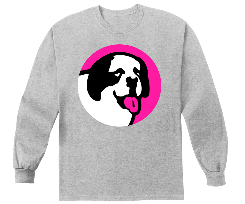 Circle Logo Neon Pink Long Sleeve T-shirt