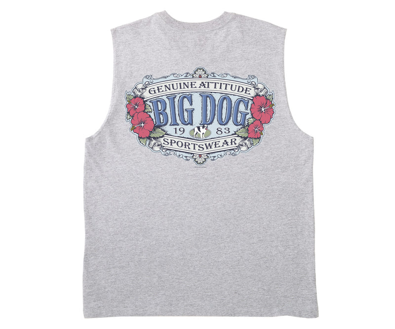 Big Dog Hibiscus Muscle Shirt