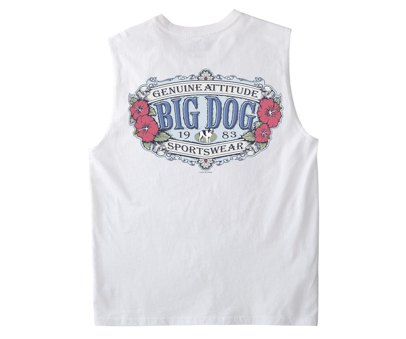 Big Dog Hibiscus Muscle Shirt