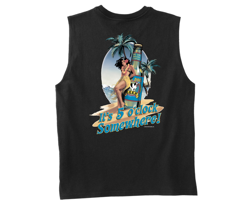 5 O'Clock Somewhere Hula Muscle Shirt