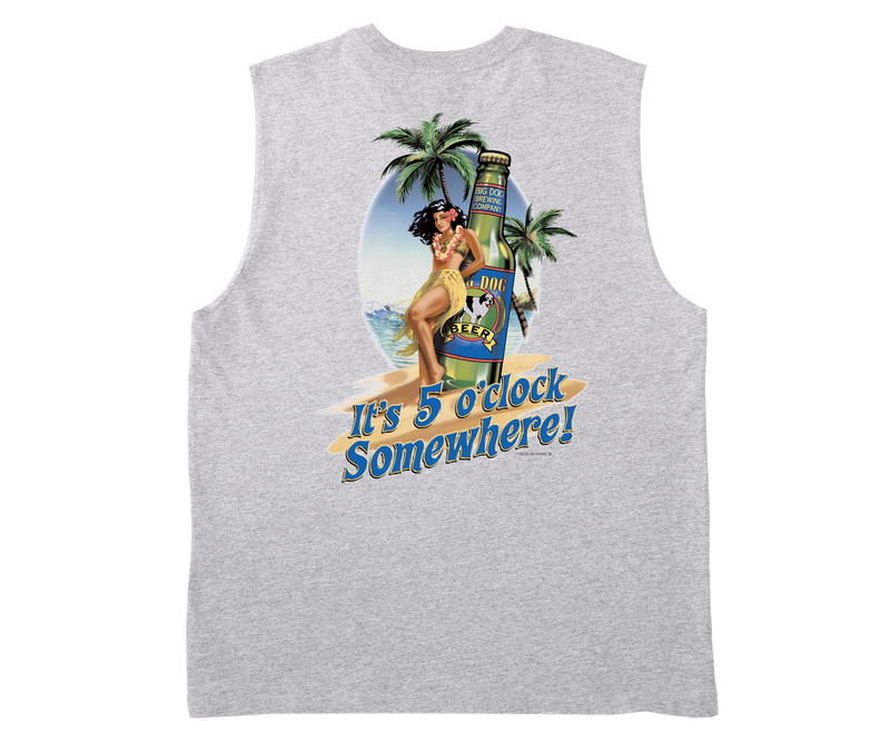 5 O'Clock Somewhere Hula Muscle Shirt