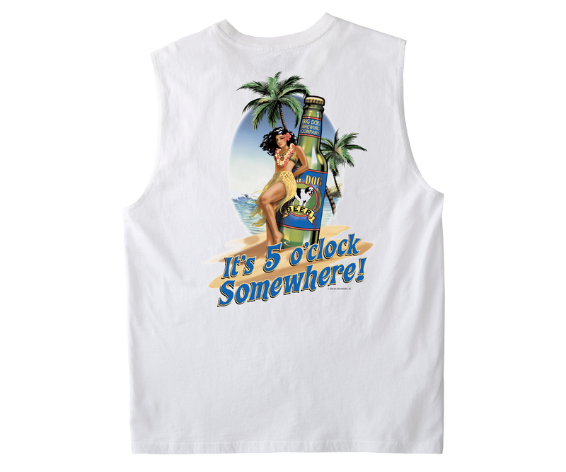 5 O'Clock Somewhere Hula Muscle Shirt