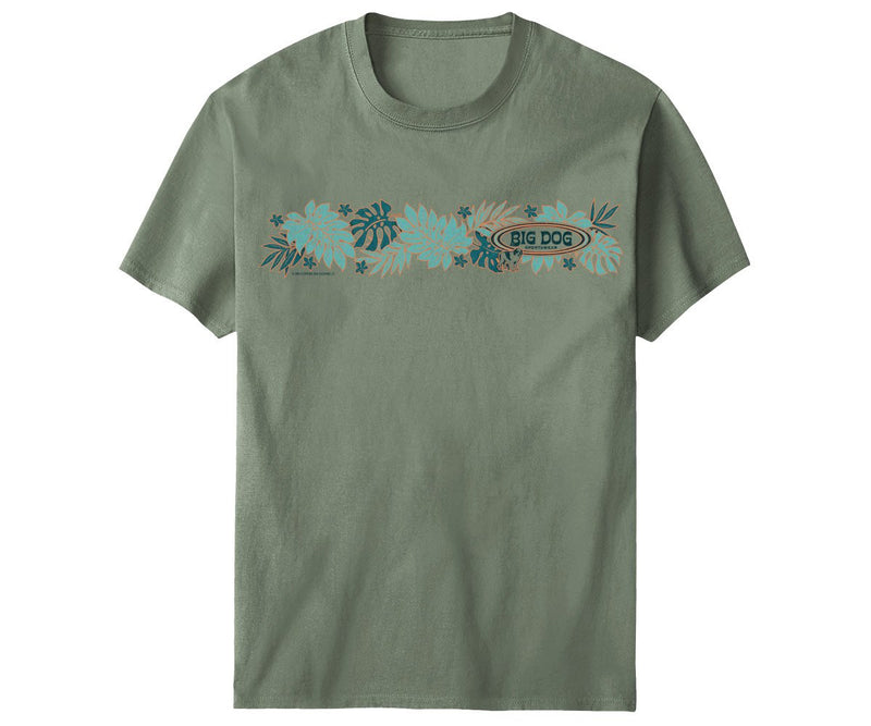 Tropical Bands Garment Wash Crew