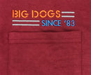Genuine Big Dogs Embroidered Pocket Tees