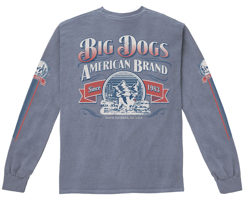 Mountain Pigment Washed Long Sleeve Tee
