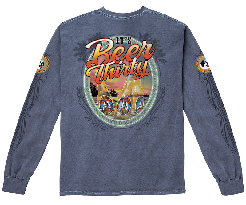 Beer Thirty Pigment Washed Long Sleeve Tee