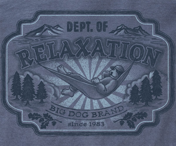 Dept. of Relaxation Sketch Pigment Washed Long Sleeve