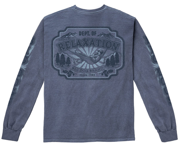 Dept. of Relaxation Sketch Pigment Washed Long Sleeve