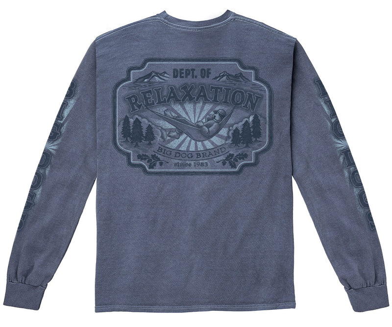 Dept. of Relaxation Sketch Pigment Washed Long Sleeve
