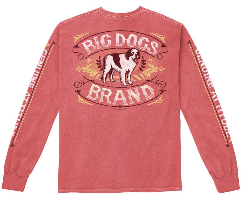 Big Dogs Brand Pigment Washed Long Sleeve