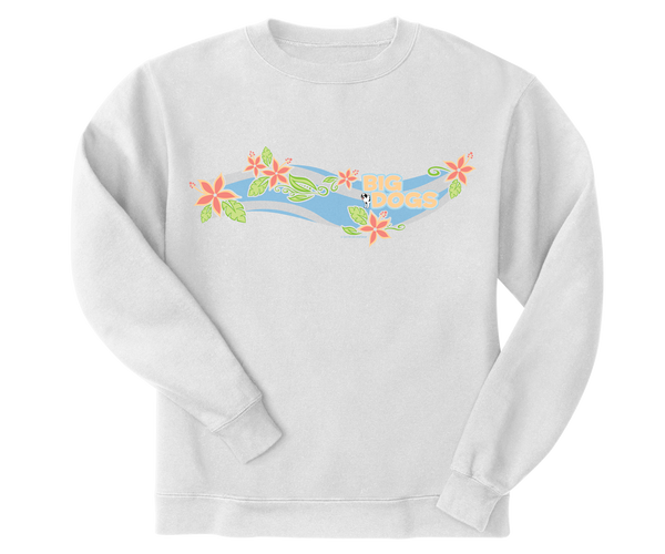 Hibiscus Stripe Graphic Crew