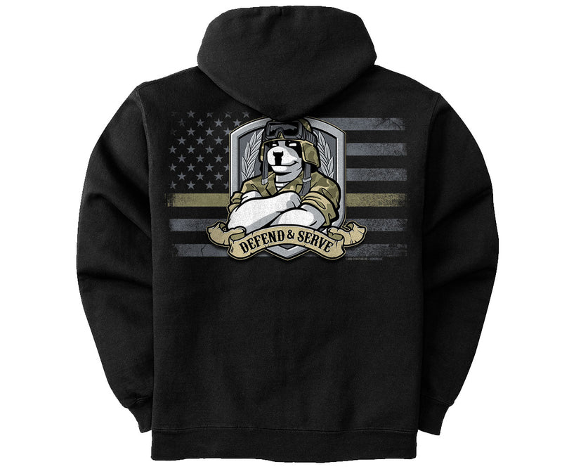Defend and Serve Graphic Hoodie