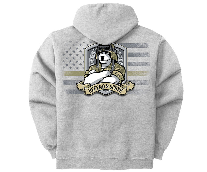 Defend and Serve Graphic Hoodie