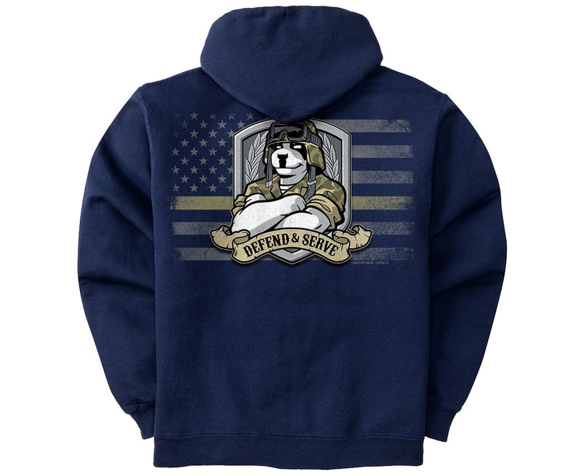 Defend and Serve Graphic Hoodie