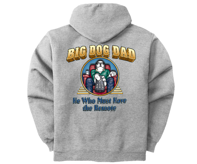 Big Dog Dad Remote Full Zip Graphic Hoodie