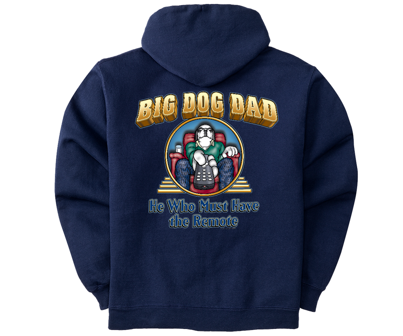 Big Dog Dad Remote Full Zip Graphic Hoodie