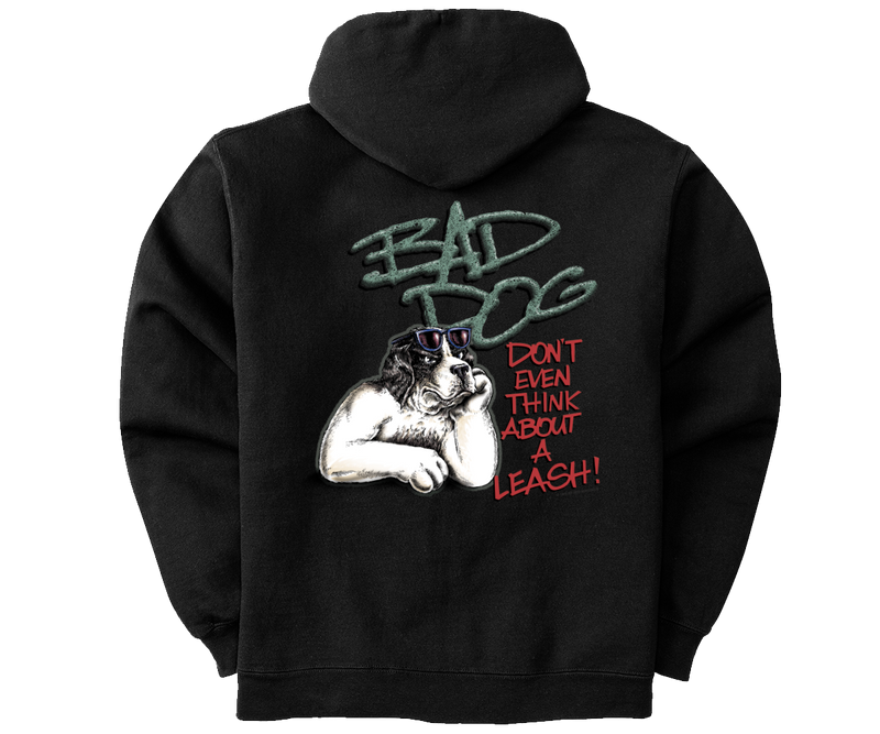 Don't Think About A Leash Full Zip Graphic Hoodie