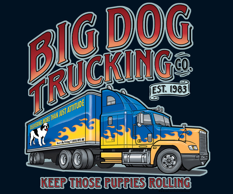Big Dog Trucking Co. Full Zip Graphic Hoodie