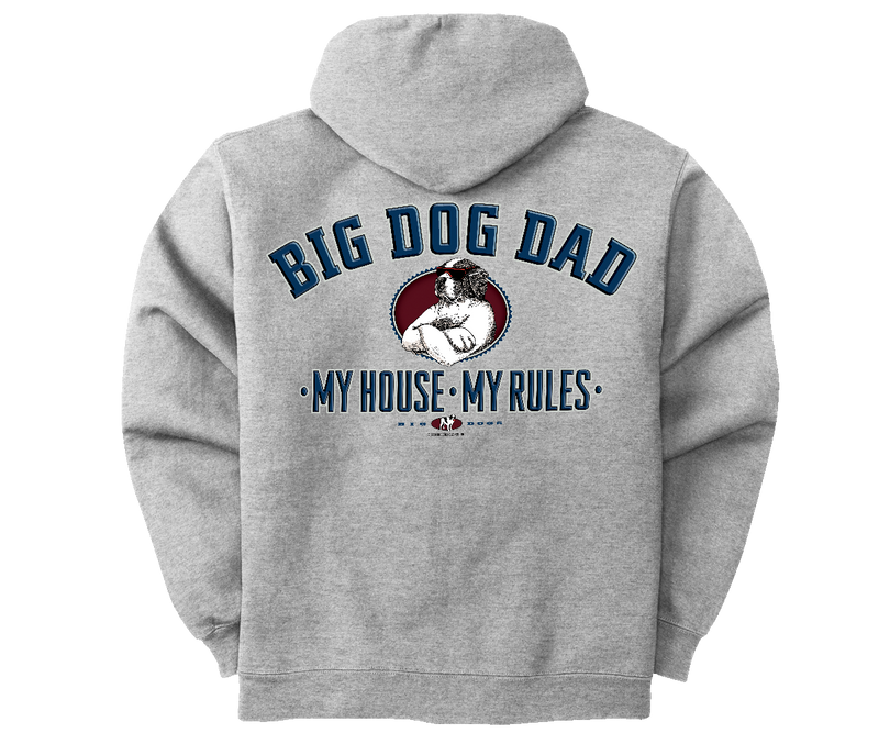 Big Dog Dad Full Zip Graphic Hoodie