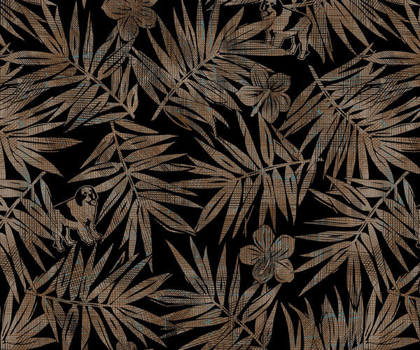 Woodcut Ferns Rayon Shirt
